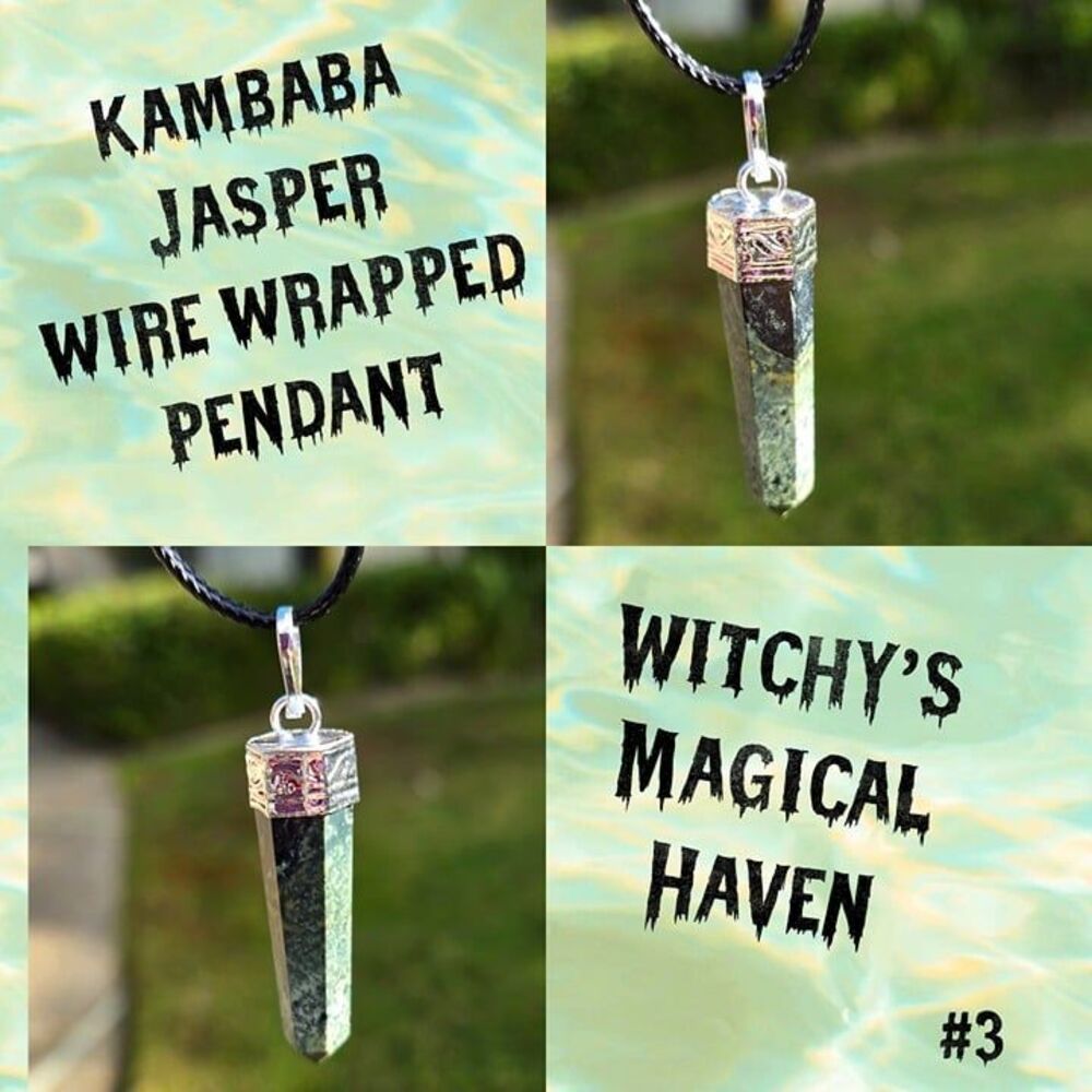 Kambaba Jasper Crystal Pendant